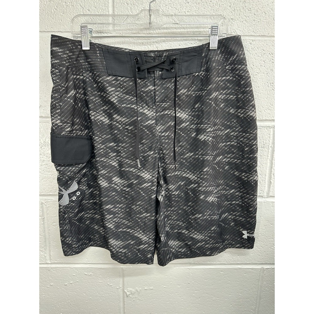 Under Armour UA Reblek HeatGear Fishing Boardshorts 1271514 Gray Mens 34